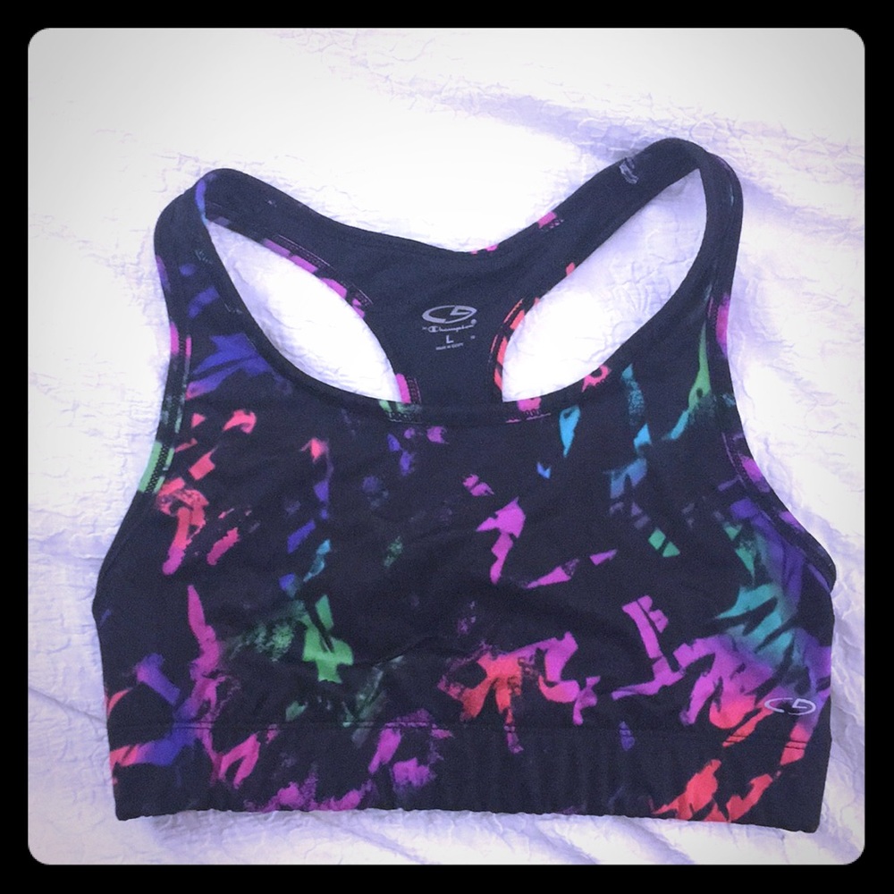 Multi color champion sports bra